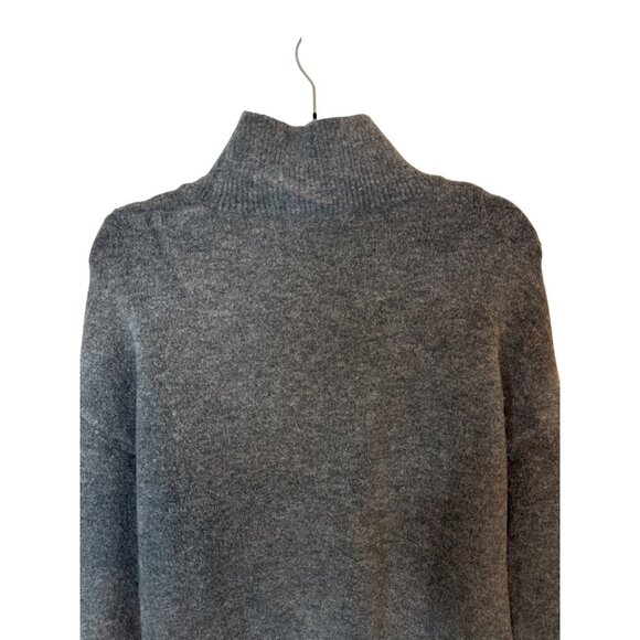 ZARA Small Gray Wool Blend High Neck Sweater - Picture 7 of 15